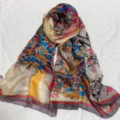 大判 レトロ風 バッグ ヘアアクセ スカーフ欧米風 おしゃれ 秋冬春夏