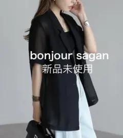 【新品】bonjour sagan シアー テーラードジャケット 半袖ジャケットのサムネイル