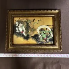 壁飾りタイで購入アジアエスニックウッドベース木絵画 希少精巧神仏 