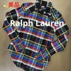 【美品】ラルフローレン　チェックシャツ　キッズO ネルシャツ