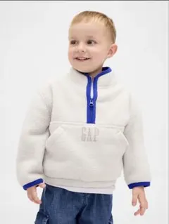 GAP ボア　ハーフジップ　プルオーバー（幼児・ベビー）80cm