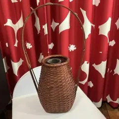 竹籠 花籠 花入れ 花器 竹細工 華道 茶道具 和風 レトロ