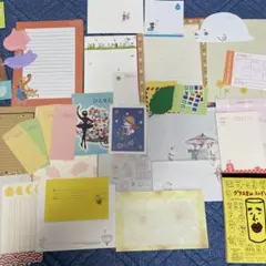 【紙ものまとめ売り】レターセット・便箋・ミニ便箋・ハガキなど 昭和レトロ風多数