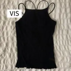 vis パット付きキャミソール ブラック F フリーサイズのサムネイル