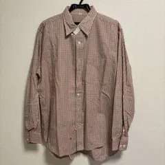 ユニクロ　長袖　チェックシャツ　L