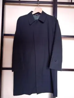 ブラック チェスターコート ウール混合