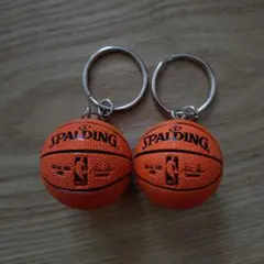 バスケットボール型キーホルダー2個入り