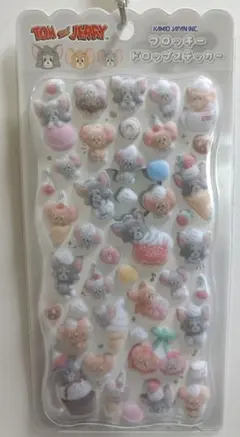 フロッキードロップステッカー トム＆ジェリー
