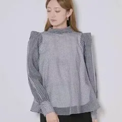 【匿名配送】★値下げしました★SNIDEL オーガンシースルーブラウス チェック