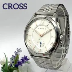 【電池交換済】438 CROSS クロス アナログ 腕時計 シルバー スモセコのサムネイル