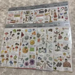 大人の図鑑シール きのこ 捜査 筋肉 細胞 歯 画材 サイエンス 楽器 桜