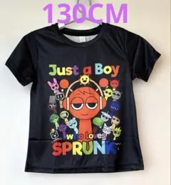 キッズ 半袖Tシャツ ブラック スプランキーキャラクター