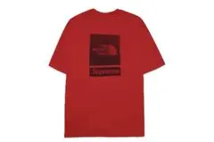 最終価格希少SUPREME×THE NORTH FACE コラボ赤Ｔシャツ S