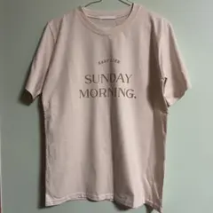 【新品】ロゴプリント Tシャツ 半袖 ベージュのサムネイル