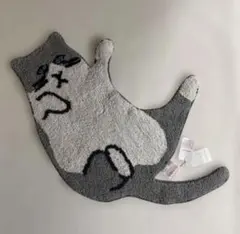 【新品タグ付】jou jou lier 猫型 アクセントマット ハチワレ