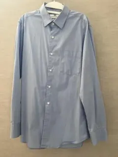 UNIQLO スリムフィット 長袖ワイシャツ M サックスブルー