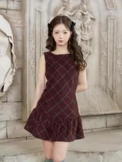 Darich タータンチェックノースリミニワンピース FL