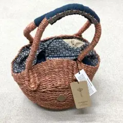 新品❤️ CLEDRAN かごバッグ　バンダナ　バスケット　ハンドバッグ　ピンクのサムネイル