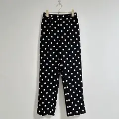 【prose verse】水玉模様 ワイド イージー カジュアル パンツ 黒と白