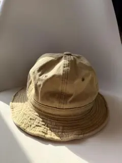バケットハット ミリタリー ベージュ 綿100%