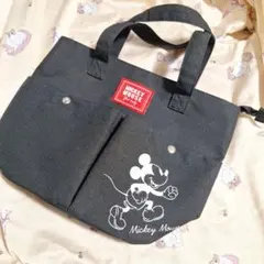 ミッキーマウス　ミニトートバッグ　マチ大きめ