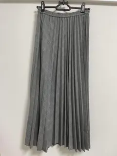 UNIQLO Sサイズグレー チェック柄 プリーツスカート