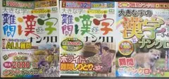 大きな字の漢字ナンクロ、大きな字の難問漢字ナンクロ　合計3冊セット
