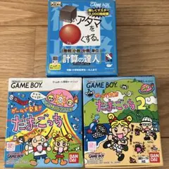 シカクいアタマをマルくする。計算の達人 日能研、たまごっち　GB 箱　説明書