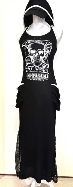 超美品✨スカル ロング ワンピース❣️✨00's／y2k／平成ギャル／グランジ