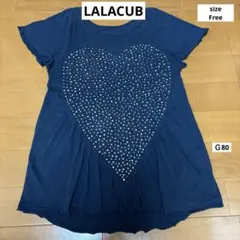 LALACUB ララキューブ カラフルスタッズ ハート チュニック Tシャツ Fのサムネイル