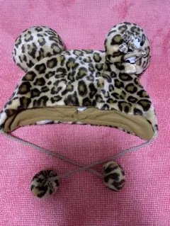 ディズニー　ファンキャップ　ミニーちゃん付き　豹柄　平成ギャル　希少￼