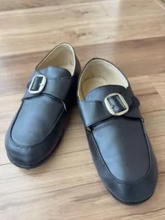 黒 バックル付き フォーマルシューズ23cm