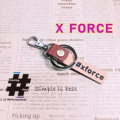 #X-FORCE 本革ハンドメイド ハッシュタグ チャーム キーホルダー ヤマハ