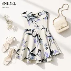 美品 スナイデル SNIDEL 花柄 ロンパース ベアトップ M相当
