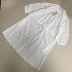 無印良品　オーガニックコットン　ドビーストライプ　ワンピース