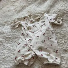 バースデー　フルーツ柄ロンパース 50-60cm