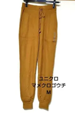 ユニクロ　ヒートテックウールブレンドワッフルパンツ　ブラウン　M