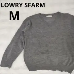 LOWRYSFARM グレー Vネックニット Mサイズ