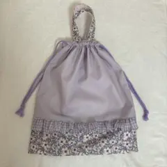 リバティ　フリル　巾着　体操着袋　ハンドメイド