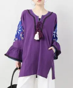 SENSI STUDIO ロングスリーブ カフタン IENA 刺繍 フォークロア