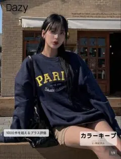 SHEIN DAZY レター刺繍 スウェットシャツ レディース 秋冬