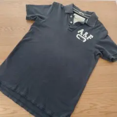 アバクロンビーアンドフィッチ　ダメージ加工ポロシャツ　メンズМ　ネイビー