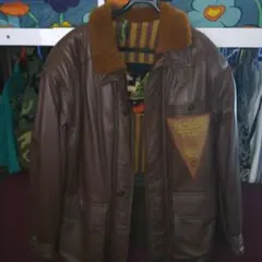 ブラウン合成皮カラーコート◆近日中に出品削除いたしますのでお早目に