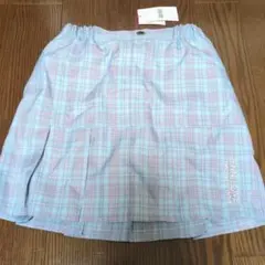 水色 チェック スカート 160cm