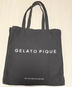 ジェラートピケ ホビートートバッグ 黒