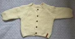 値下げ美品 petit main カーディガン 80 クリーム 男の子 女の子