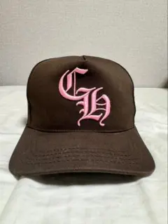よ*う様 CHROME HEARTS Cap パッチ ブラウン ピンク - メルカリ