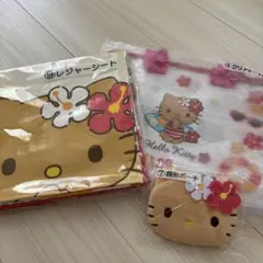 未開封 キティ 当たりくじ クリアトートバッグ レジャーシート ポーチ