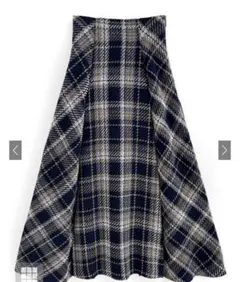 GRL / ツイードチェックフレアロングスカート