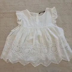 ZARA パンチングトップス sizeXS/120-130位